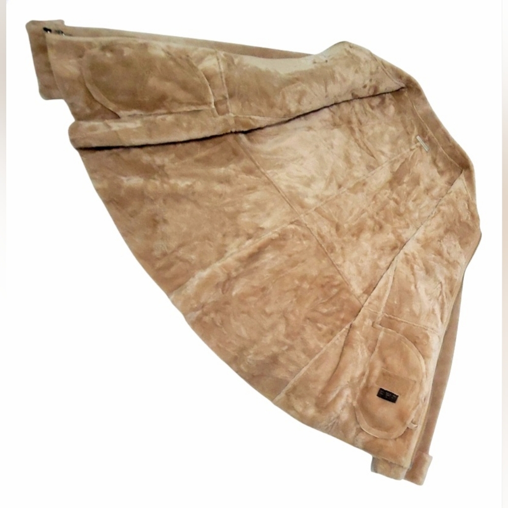 Guess Tan Suede Leather Jacket Patchwork Womens S… - image 5